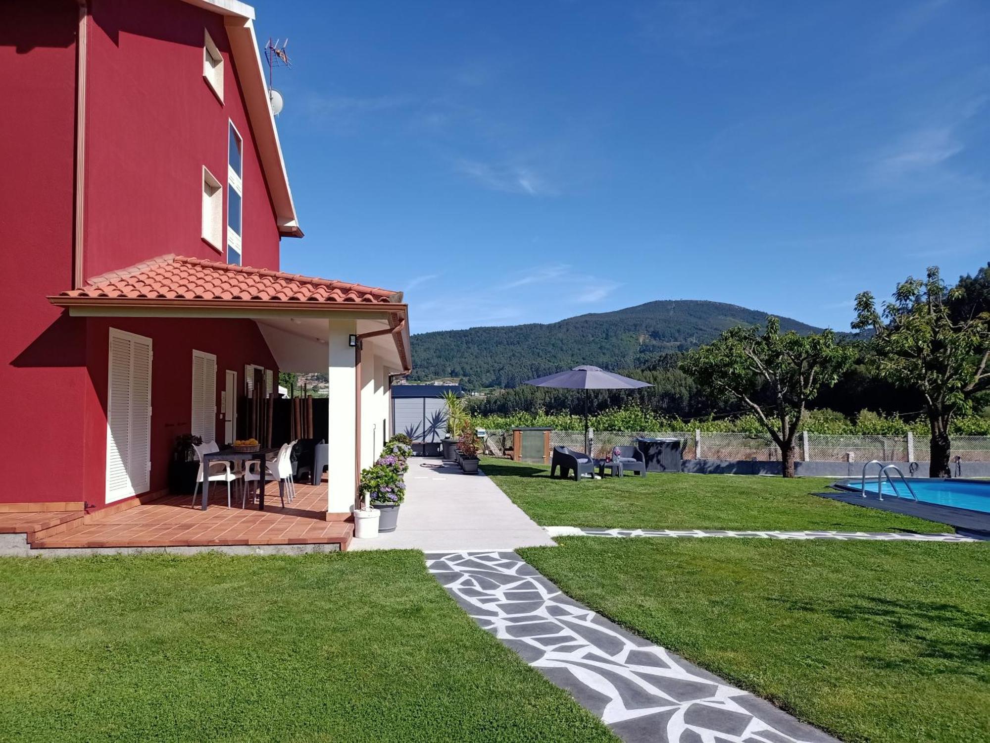 Apartamento En Bloque Vivienda Con Piscina Y Barbacoa A 15 Min De La Playa Meis 外观 照片